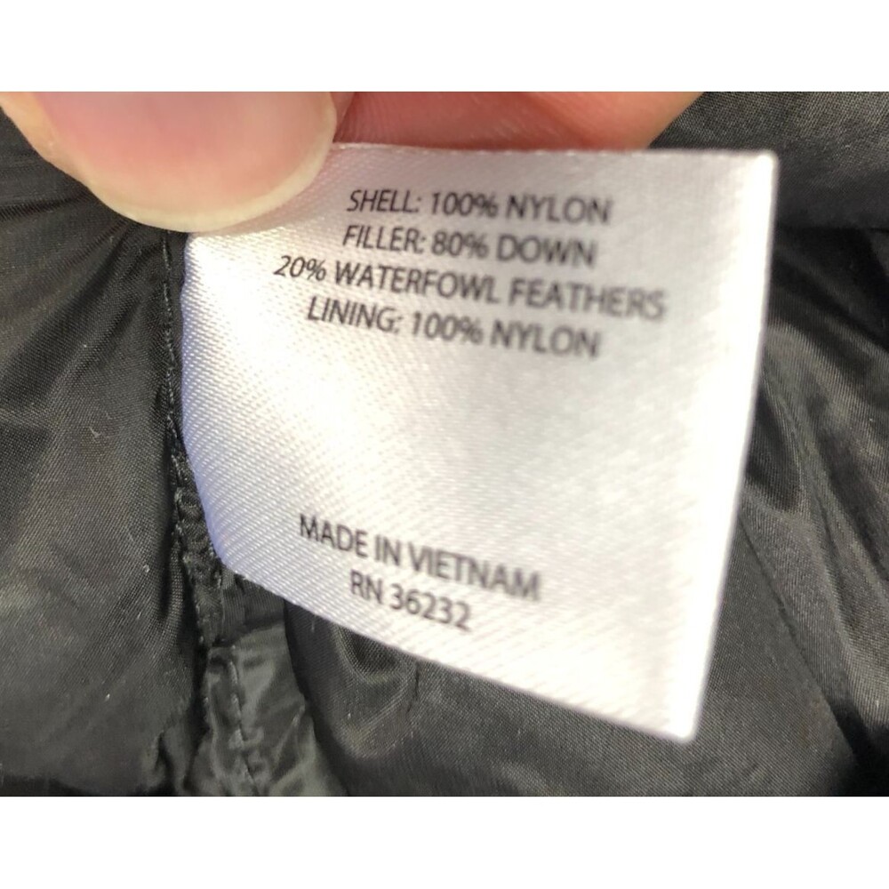 Martha Stewart Quilted Down Short Sleeve Puffer Jacket Womens M Black Full Zip - Picture 6 of 7